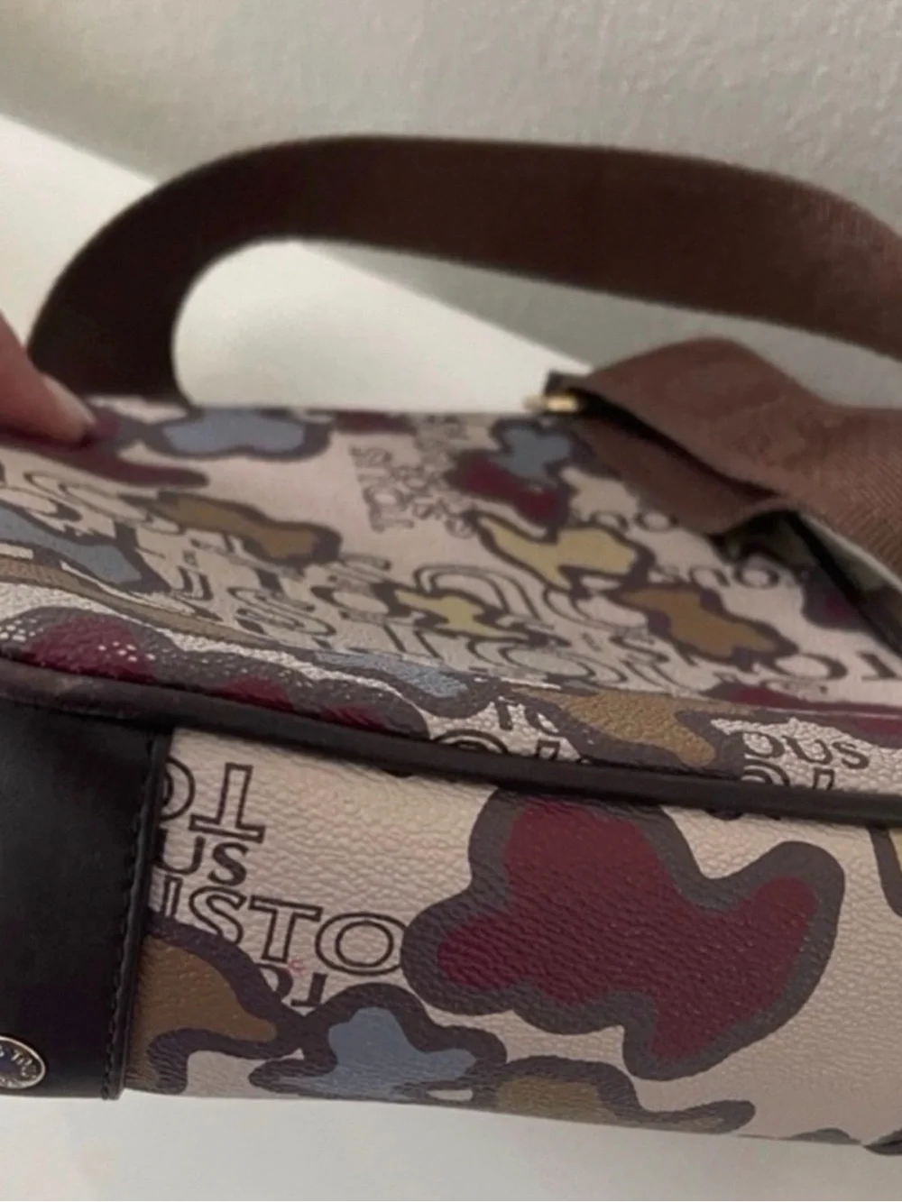 TOUS Multicolort Logo Women’s Crossbody in Cream, Brown, Blue, Olive & Burgundy